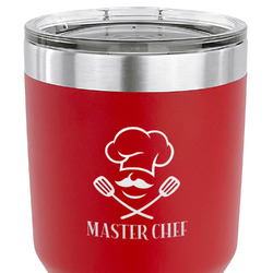 Master Chef 30 oz Stainless Steel Tumbler - Red - Double Sided (Personalized)