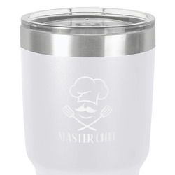 Master Chef 30 oz Stainless Steel Tumbler - White - Double-Sided (Personalized)