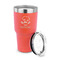 Master Chef 30 oz Stainless Steel Ringneck Tumblers - Coral - LID OFF