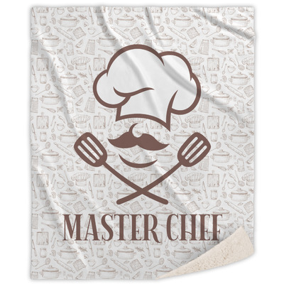 Master Chef Sherpa Throw Blanket (Personalized)