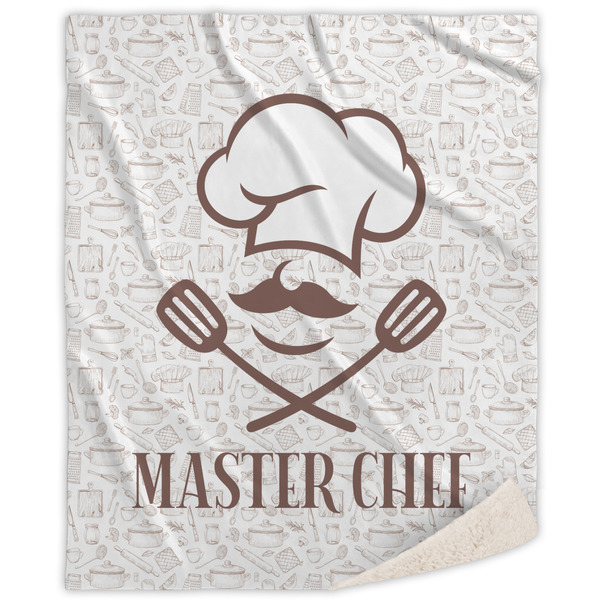 Custom Master Chef Sherpa Throw Blanket (Personalized)