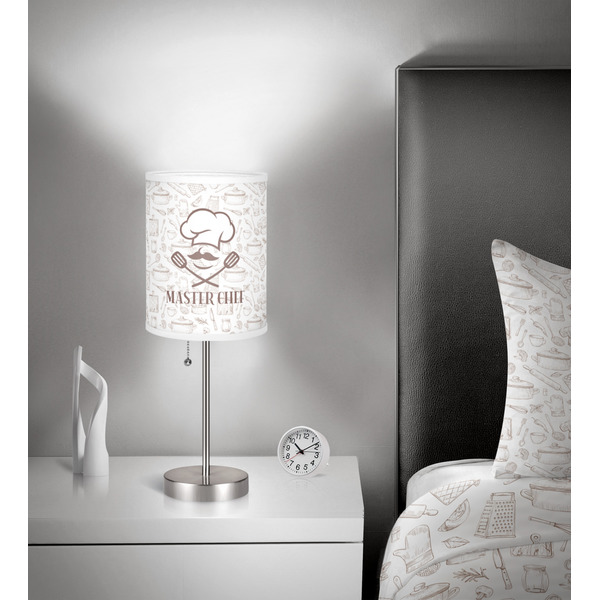 Master Chef 8 inch drum lamp shade - in room