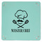 Master Chef 9" x 9" Teal Leatherette Snap Up Tray - APPROVAL