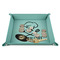 Master Chef 9" x 9" Teal Leatherette Snap Up Tray - STYLED