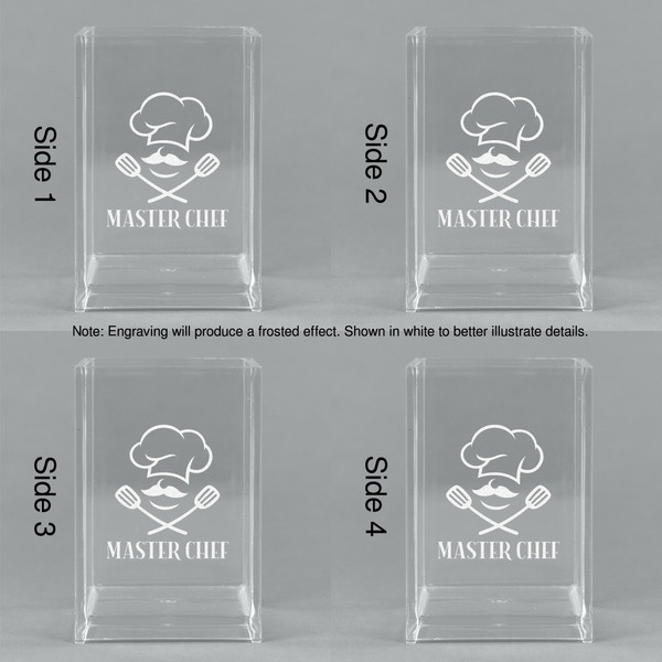 Master Chef Acrylic Pen Holder - All Sides