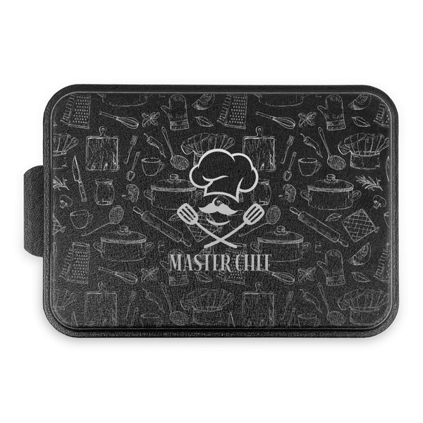 Master Chef Aluminum Baking Pan - Black Lid - FRONT