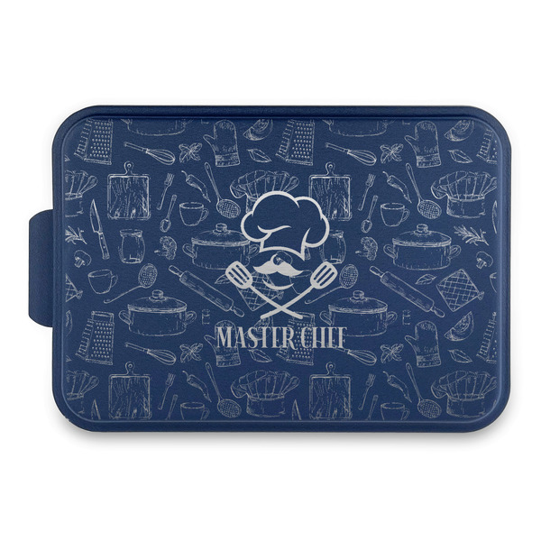 Custom Master Chef Aluminum Baking Pan with Navy Lid (Personalized)