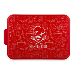 Master Chef Aluminum Baking Pan with Red Lid (Personalized)