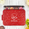Master Chef Aluminum Baking Pan - Red Lid - LIFESTYLE