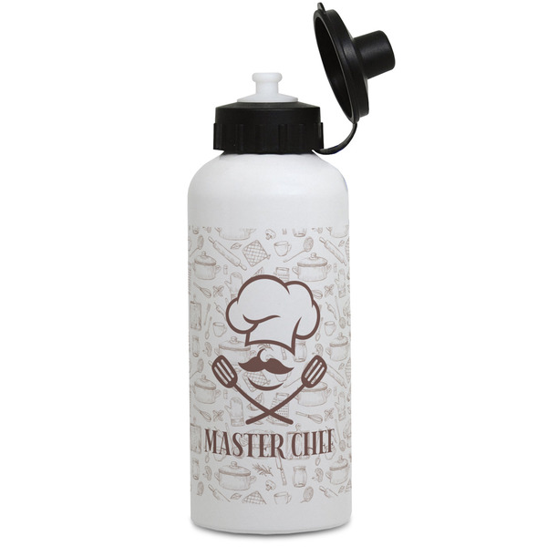 Custom Master Chef Water Bottles - Aluminum - 20 oz - White (Personalized)