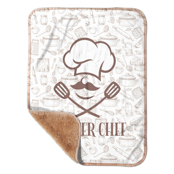 Custom Master Chef Sherpa Baby Blanket - 30" x 40" w/ Name or Text