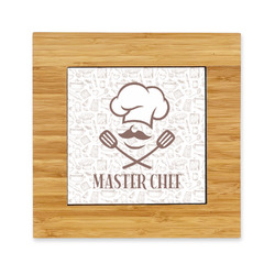 Master Chef Bamboo Trivet with Ceramic Tile Insert (Personalized)