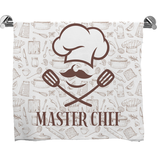 Custom Master Chef Bath Towel w/ Name or Text