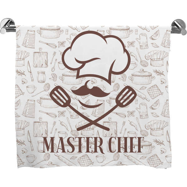 Custom Master Chef Bath Towel w/ Name or Text