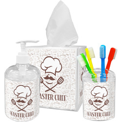 Master Chef Acrylic Bathroom Accessories Set w/ Name or Text