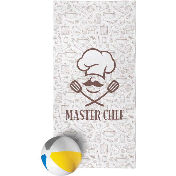 Custom Master Chef Beach Towel w/ Name or Text
