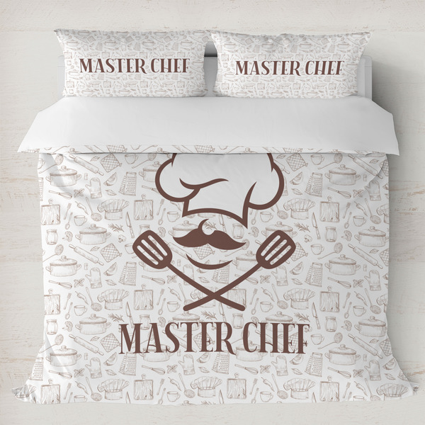 Custom Master Chef Duvet Cover Set - King w/ Name or Text