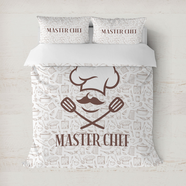 Custom Master Chef Duvet Cover Set - Full / Queen w/ Name or Text