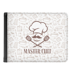 Master Chef Genuine Leather Men's Bi-fold Wallet w/ Name or Text