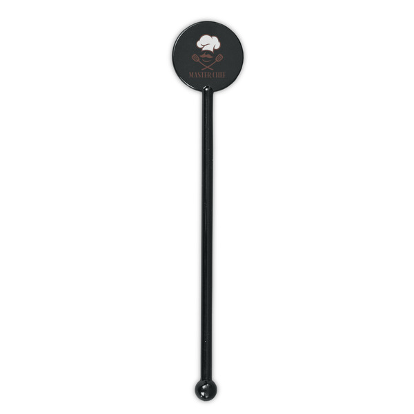 Master Chef Black Plastic 5.5" Stir Stick - Round - Single Stick