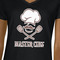Master Chef Black V-Neck T-Shirt on Model - CloseUp