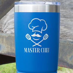 Master Chef 20 oz Stainless Steel Tumbler - Royal Blue - Single Sided (Personalized)