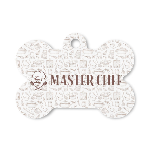 Custom Master Chef Bone Shaped Dog ID Tag - Small (Personalized)