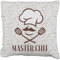 Master Chef Faux-Linen Throw Pillow 16" w/ Name or Text