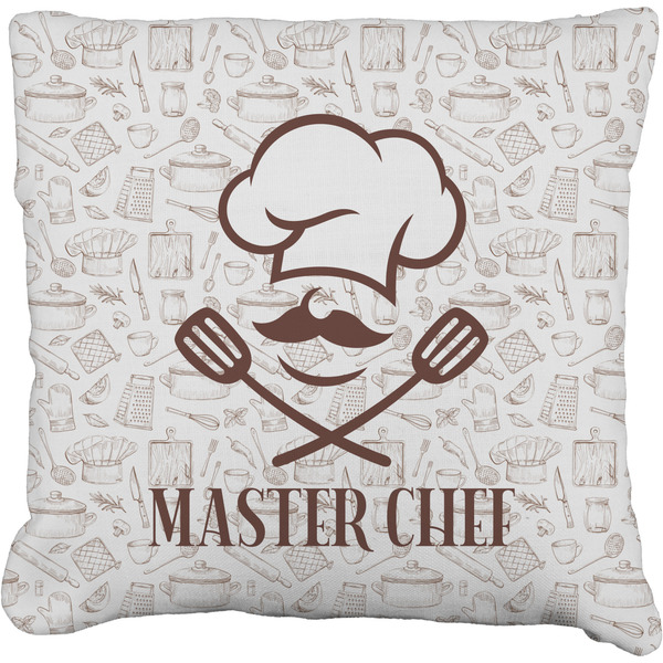 Custom Master Chef Faux-Linen Throw Pillow 20" w/ Name or Text