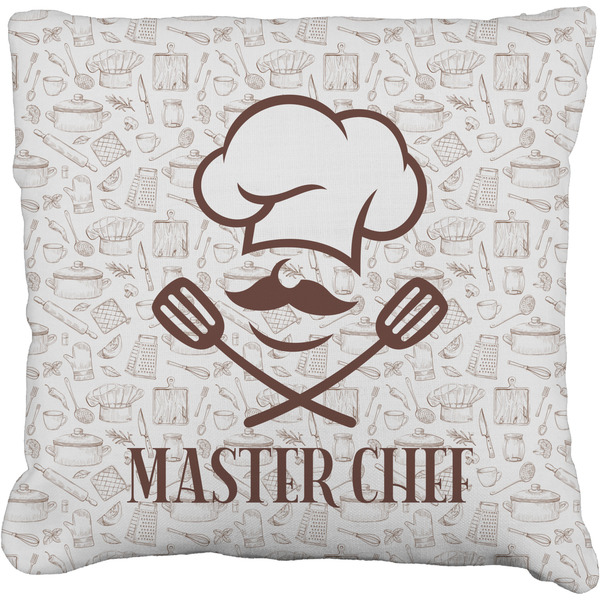 Custom Master Chef Faux-Linen Throw Pillow 26" w/ Name or Text