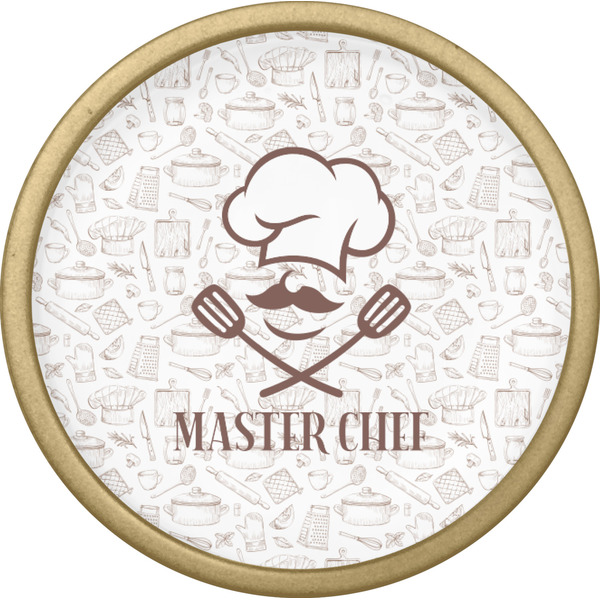 Master Chef Cabinet Knob - Gold - Front