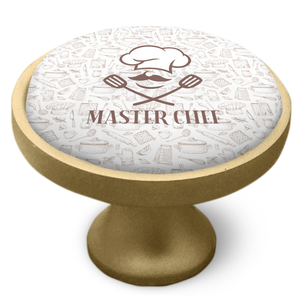Master Chef Cabinet Knob - Gold - Side