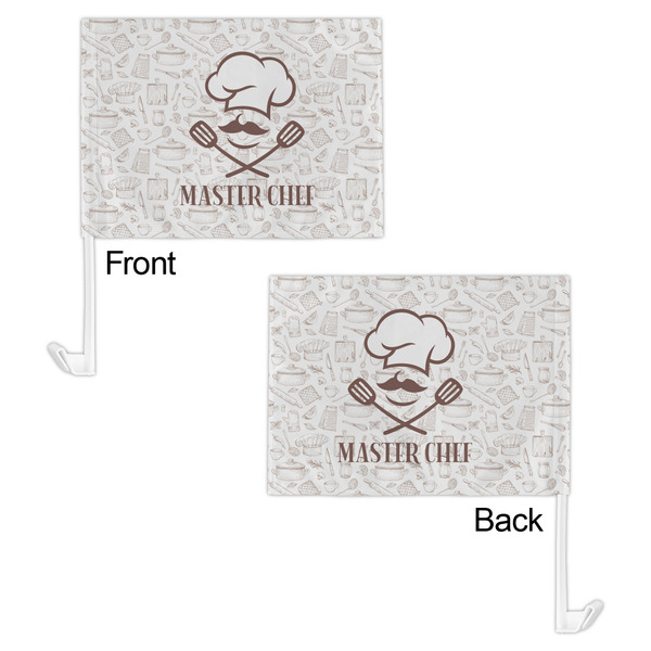 Master Chef Car Flag - 11" x 8" - Front & Back View