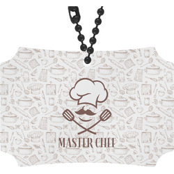 Master Chef Rear View Mirror Ornament w/ Name or Text