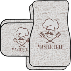Master Chef Car Floor Mats Set - 2 Front & 2 Back w/ Name or Text