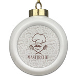 Master Chef Ceramic Ball Ornament (Personalized)