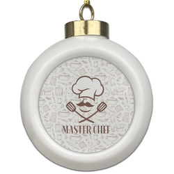 Master Chef Ceramic Ball Ornament (Personalized)