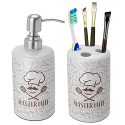 Master Chef Ceramic Bathroom Accessories Set (Personalized)