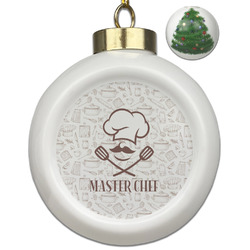 Master Chef Ceramic Ball Ornament - Christmas Tree (Personalized)