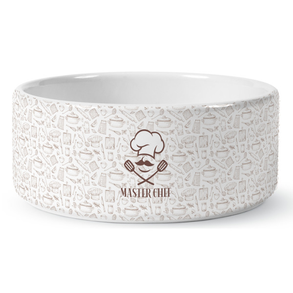 Custom Master Chef Ceramic Dog Bowl (Personalized)