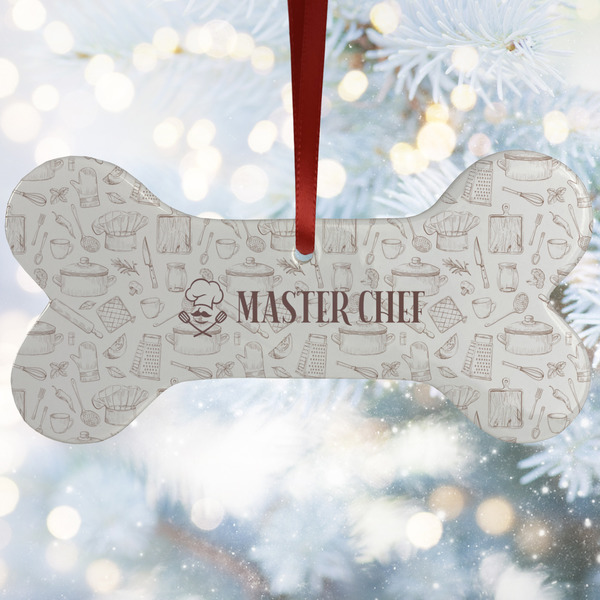 Custom Master Chef Ceramic Dog Ornament w/ Name or Text