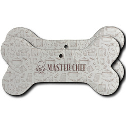 Master Chef Ceramic Dog Ornament - Front & Back w/ Name or Text