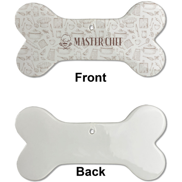 Master Chef Ceramic Flat Ornament - Bone Front & Back Single Print (APPROVAL)