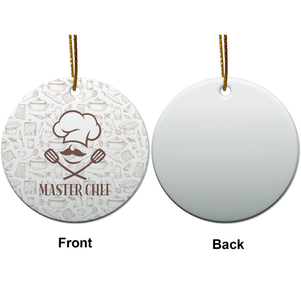 Master Chef Ceramic Flat Ornament - Circle Front & Back (APPROVAL)