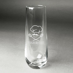 Master Chef Champagne Flute - Stemless Engraved - Single (Personalized)