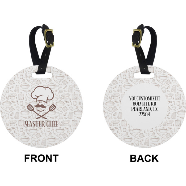 Master Chef Circle Luggage Tag (Front + Back)