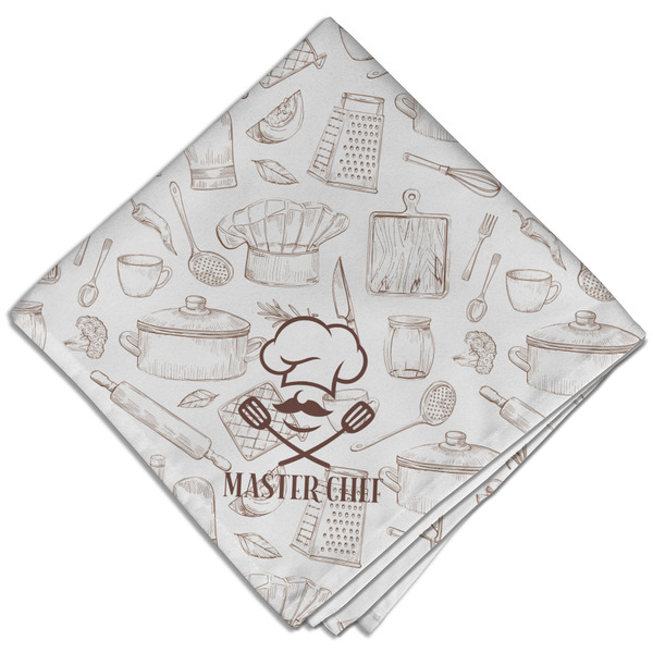 Custom Master Chef Cloth Dinner Napkin - Single w/ Name or Text
