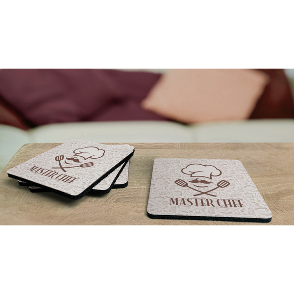 Master Chef Coaster Rubber Back - On Coffee Table