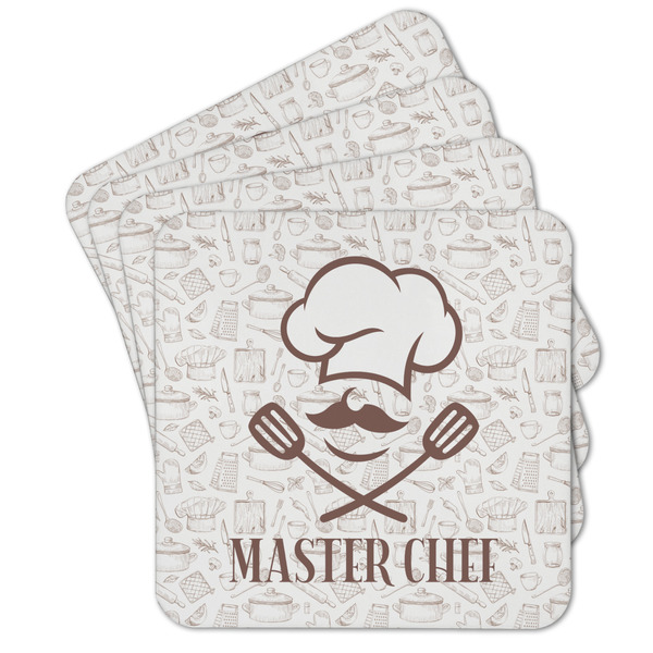 Custom Master Chef Cork Coaster - Set of 4 w/ Name or Text