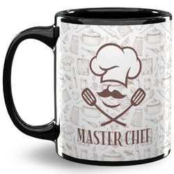 Master Chef 11 Oz Coffee Mug - Black (Personalized)